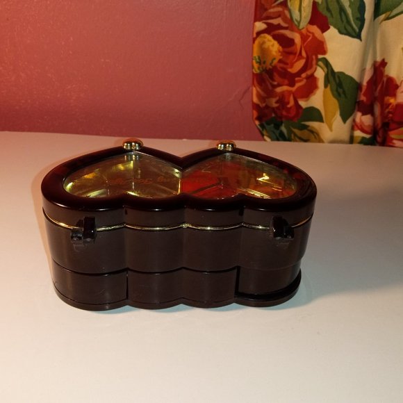 VALENTINES DAY MINI HEART SHAPED 4 1/2" INCH JEWELRY RING BOX DECOR - Picture 7 of 9